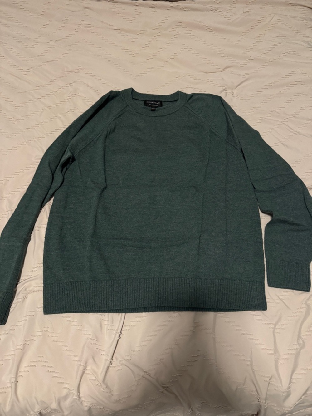Banana Republic Men's Crewneck Sweater in Dark Green